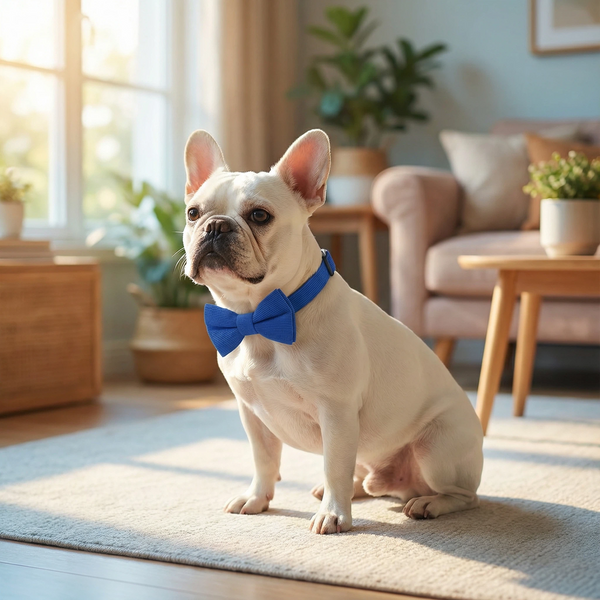 THAIN Dog Collar with Bow Tie Corduroy,Soft,Breathable&Adjustable Quick Release Plastic Buckle Dog Collars for Small Medium Large Dogs Pets