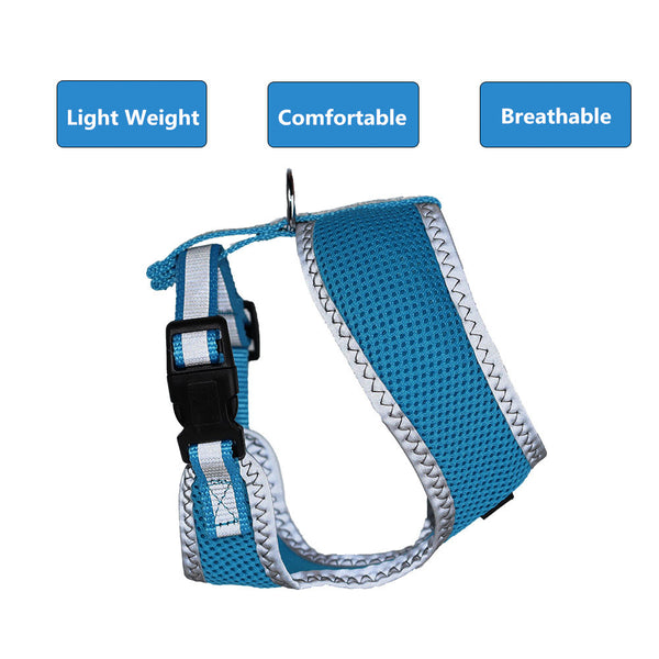 THAIN Reflective Dog and Cat Vest Mesh Harness Padded for Puppy Small Medium Dogs Eco-Freiendly